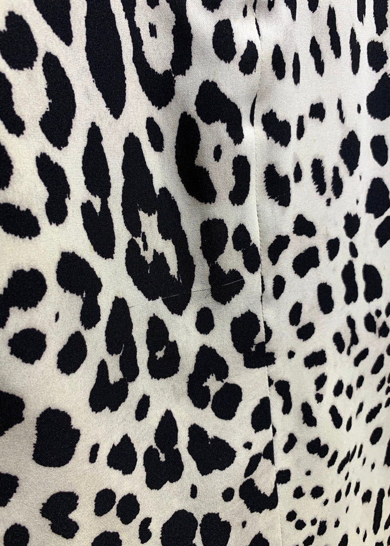 Dolce & Gabbana Beige Leopard Printed Stretch Silk Dress