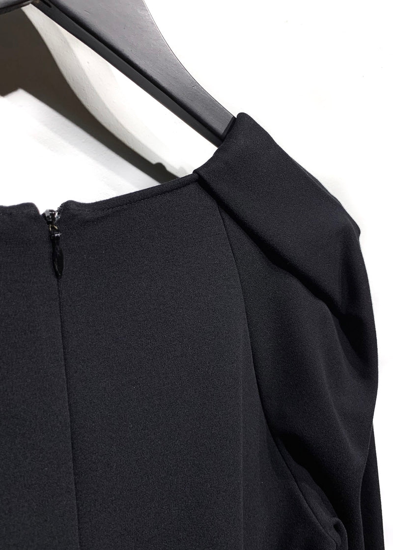 Stella McCartney Detail Accent Black V-neck Dress