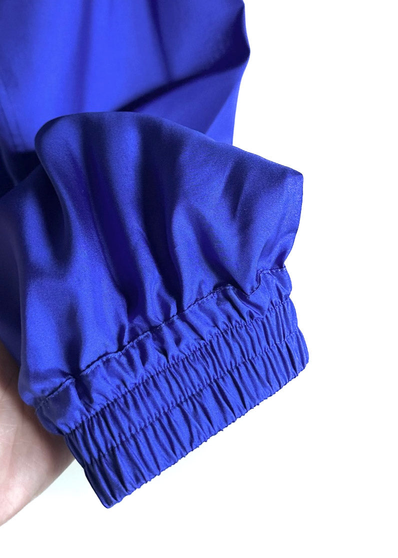 Chemise demi-zip en soie bleue Louis Vuitton X Amen Break 2021