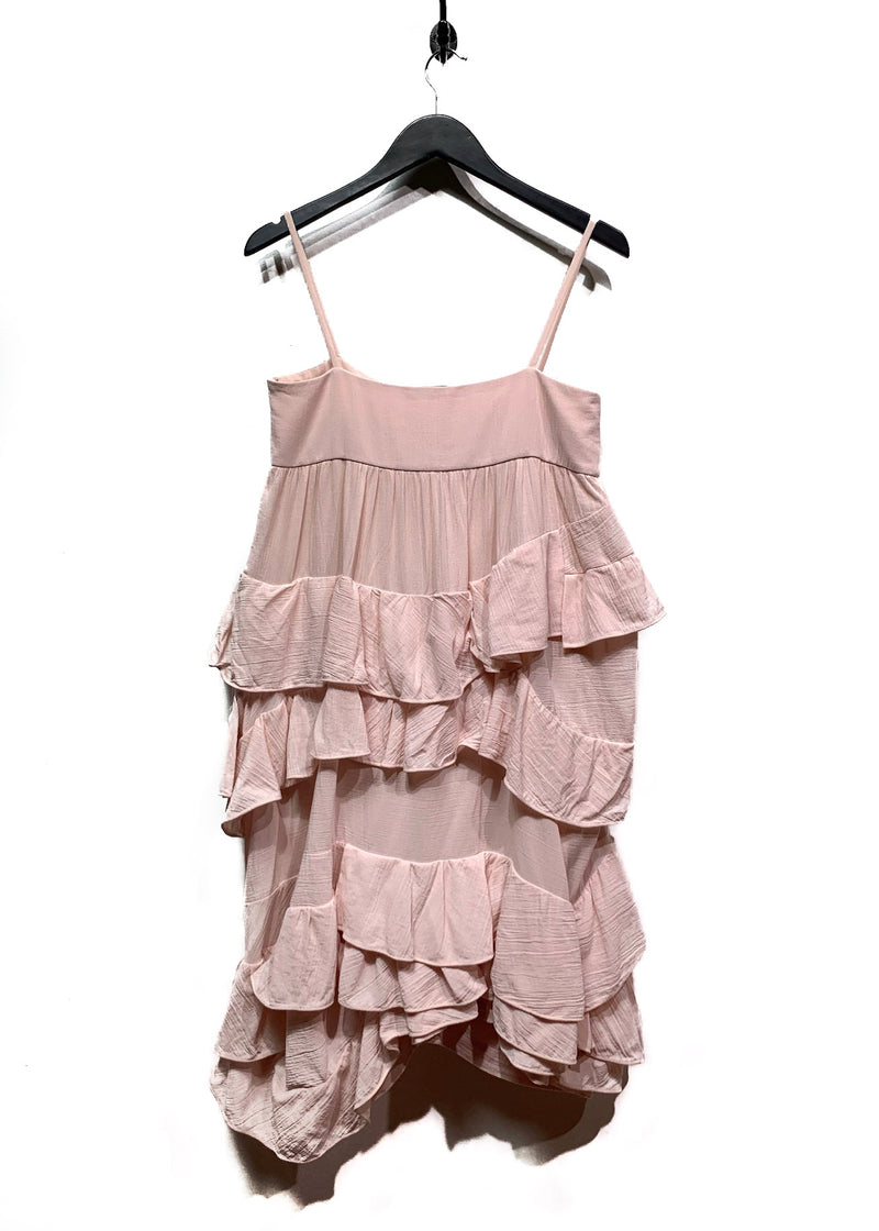 Chloé Light Pink Cotton Ruffle Dress