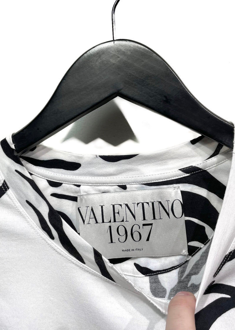 T-shirt blanc imprimé tigre Valentino