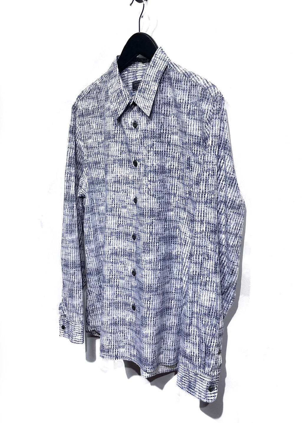 Prada Grey Abstract Patterns Pocketed Shirt