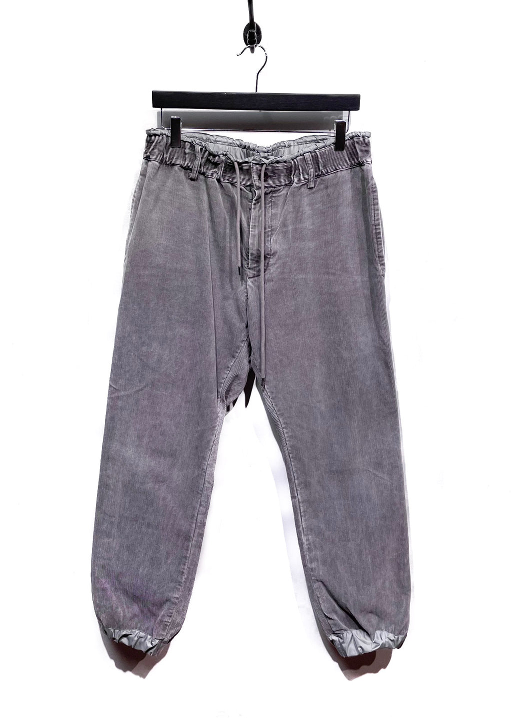 Pantalon de jogging en velours côtelé gris Sacai