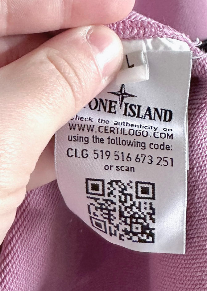 Stone Island Lilac Cotton Badge Sweatshirt