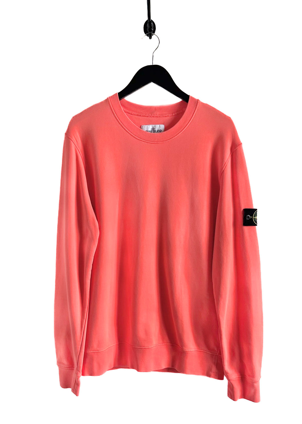 Stone Island Coral Pink Cotton Badge Sweatshirt