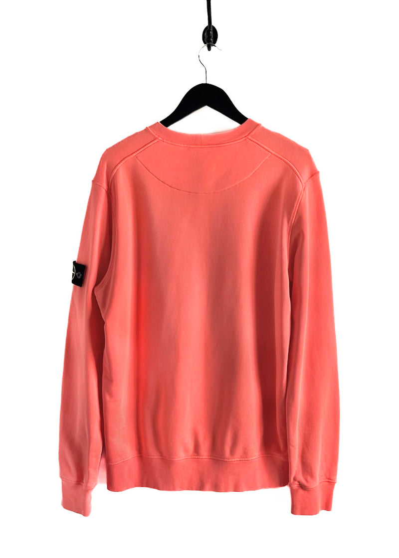 Stone Island Coral Pink Cotton Badge Sweatshirt