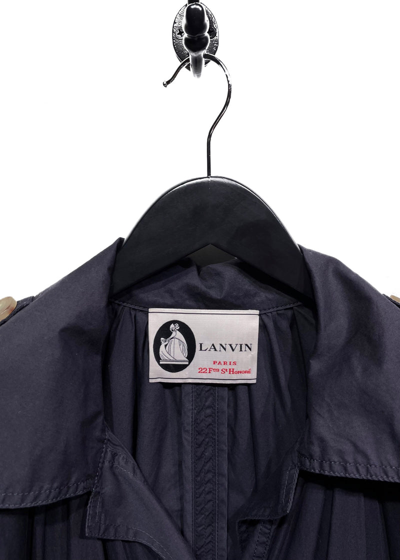 Lanvin Navy Cropped Sleeve Jacket