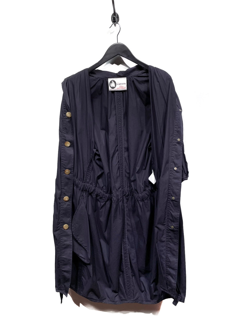 Lanvin Navy Cropped Sleeve Jacket