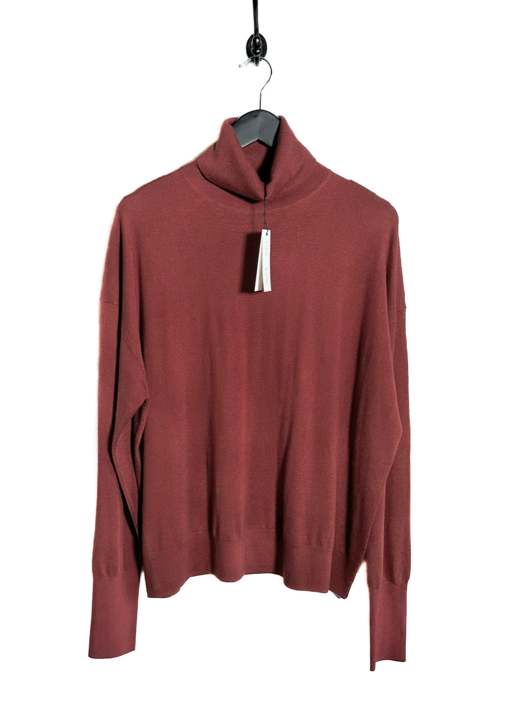 Proenza Schouler Rust Silk Cashmere Blend Turtleneck Sweater