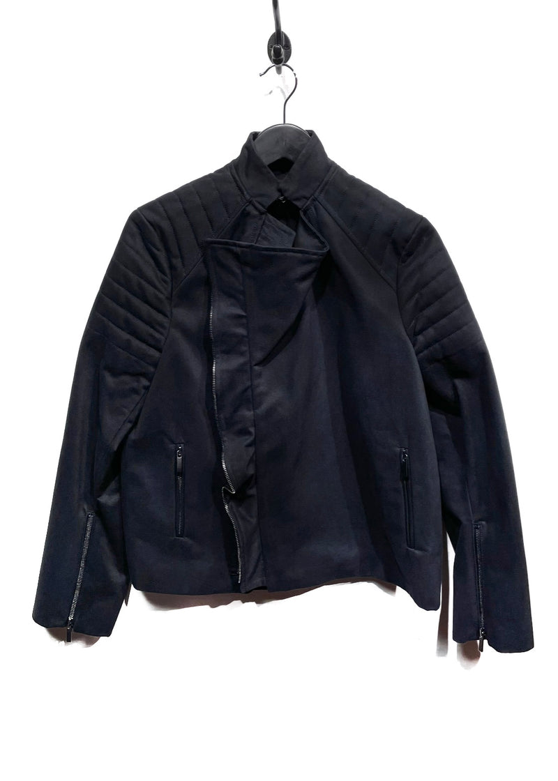 Haider Ackermann Black Cotton Moto Jacket