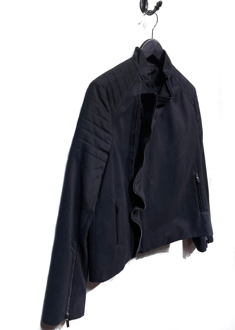 Haider Ackermann Black Cotton Moto Jacket