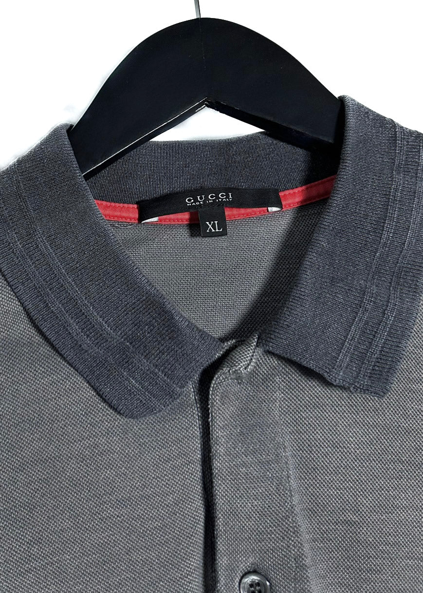 Gucci Red Hysteria Crest Grey Light Polo Shirt