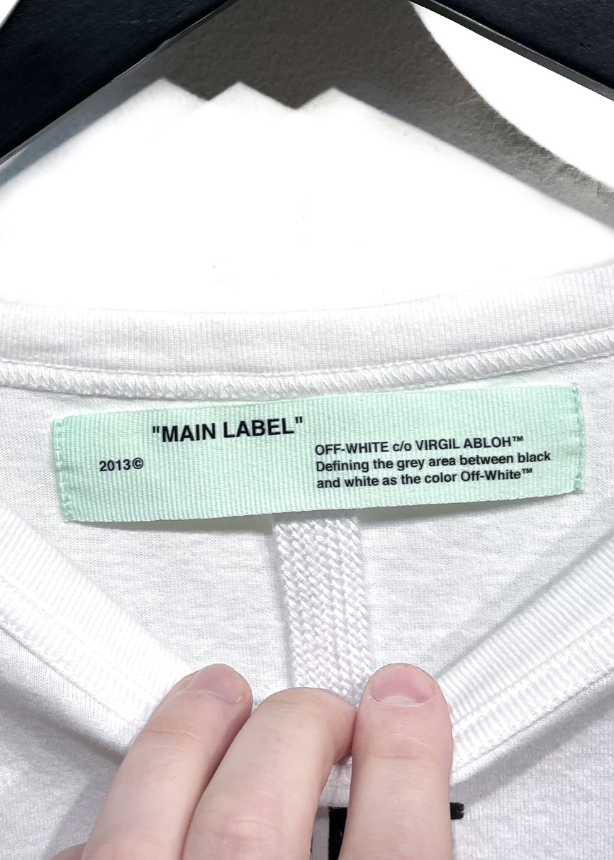 Off-white White Paint Brushed Heavy Duty Tee – Boutique LUC.S