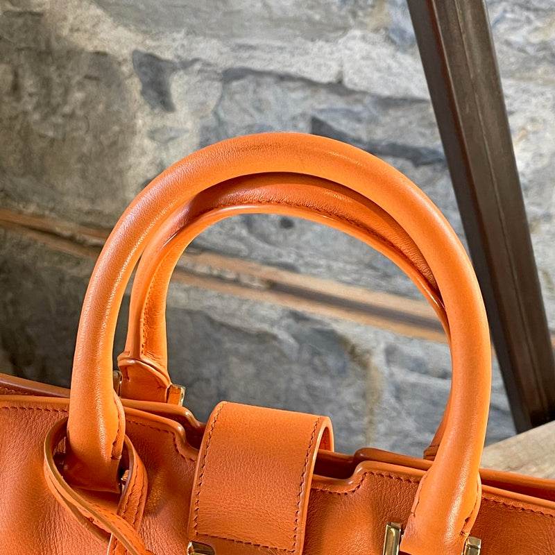 Saint Laurent Small Mandarin Leather Chyc Cabas Shoulder Bag