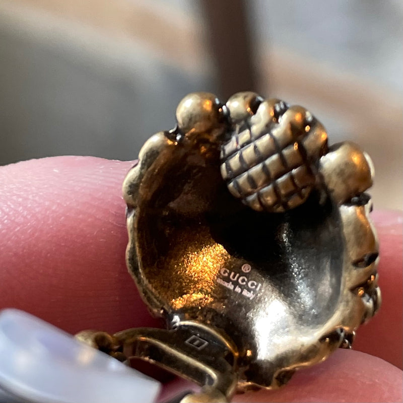 Gucci Runway 2019 Archeology Enamel Cross Clip-on Earrings