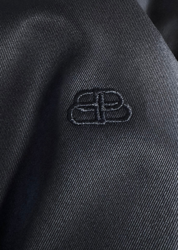 Chemise surdimensionnée en coton noir Balenciaga 2018 Pulled Workout