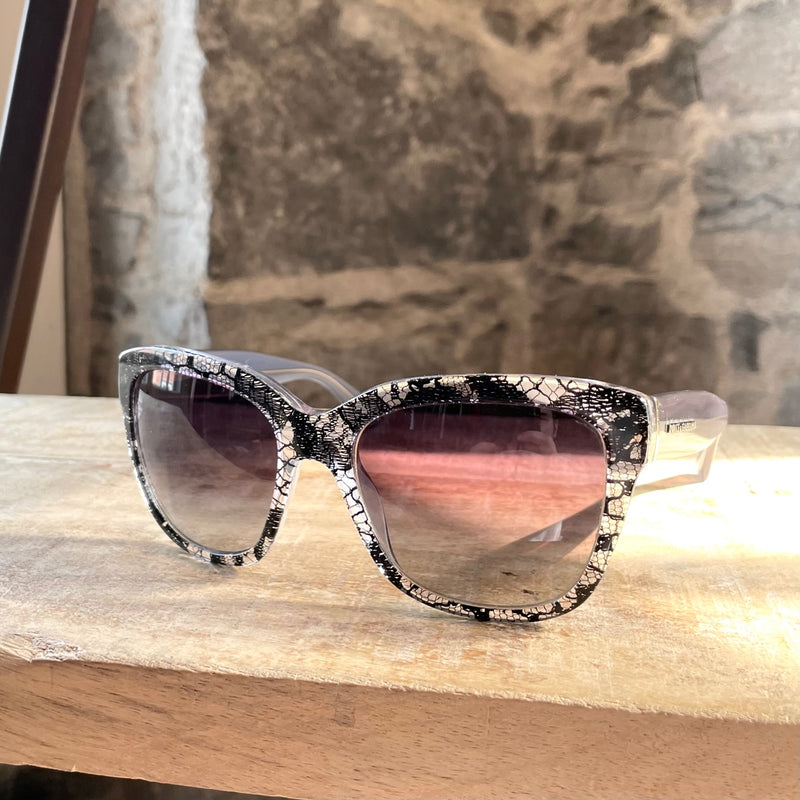 Dolce & Gabbana Black Lace Effect Sunglasses