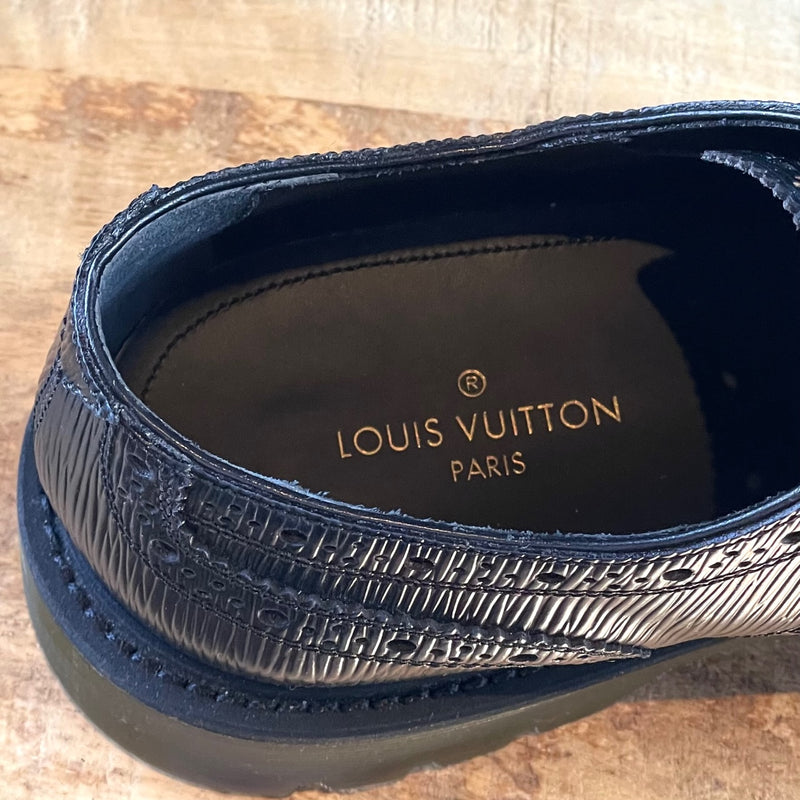 Brogues Louis Vuitton en cuir épi bleu ombré