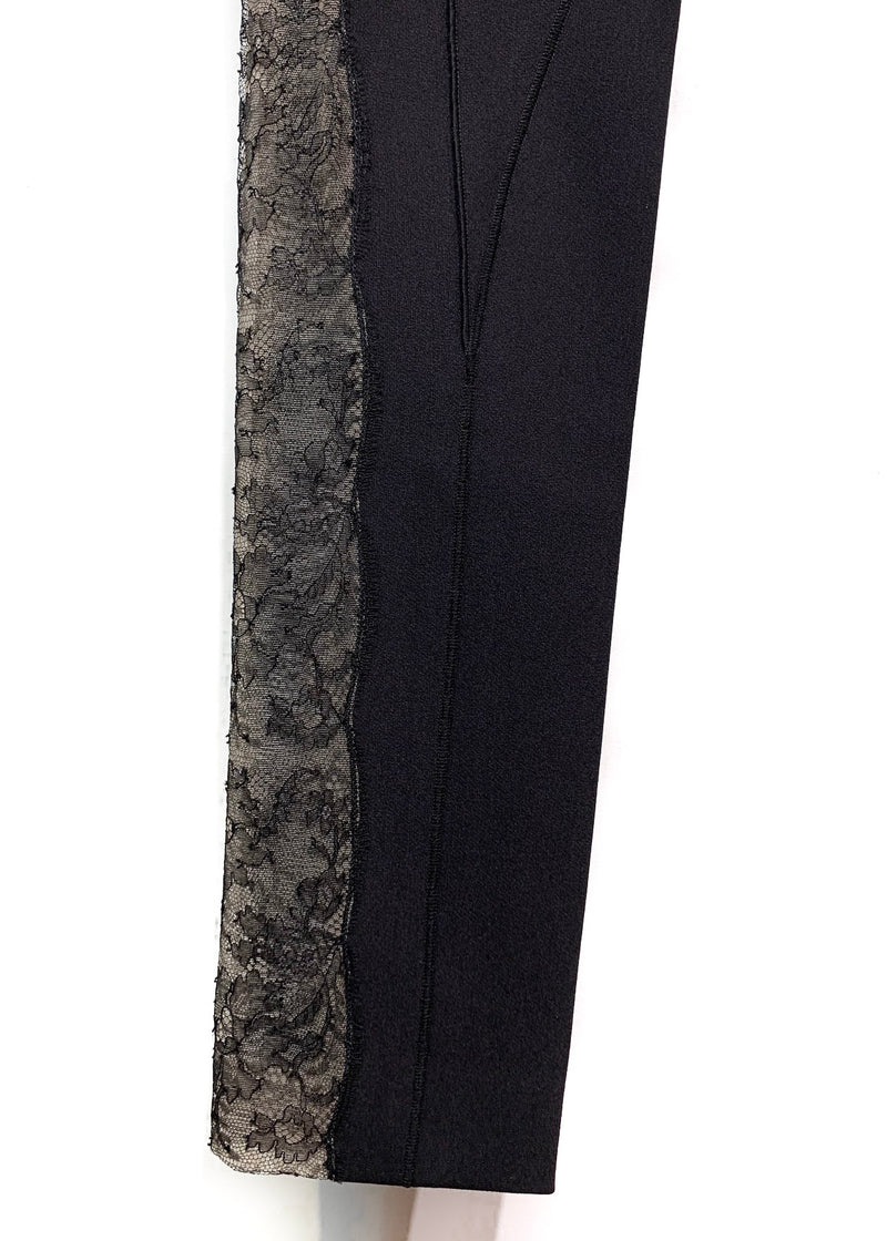 Pantalon legging Stella McCartney avec empiècement en dentelle noire