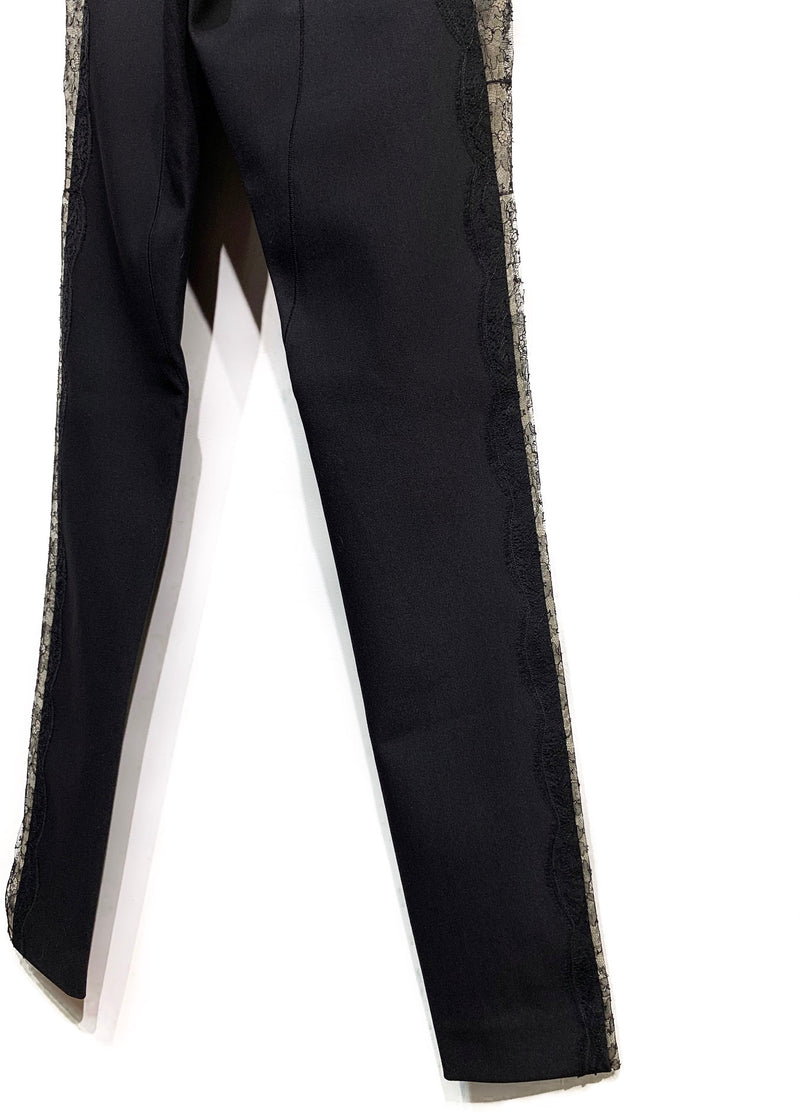 Pantalon legging Stella McCartney avec empiècement en dentelle noire
