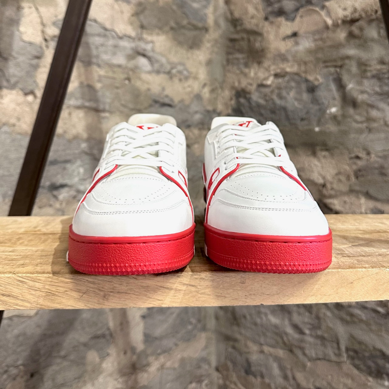Louis Vuitton Virgil Abloh White Red Signature Low-top Sneakers – Boutique  LUC.S