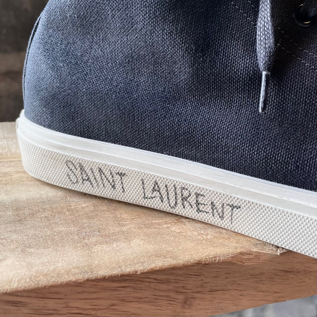 Saint Laurent Black Canvas Malibu Signature Sneakers