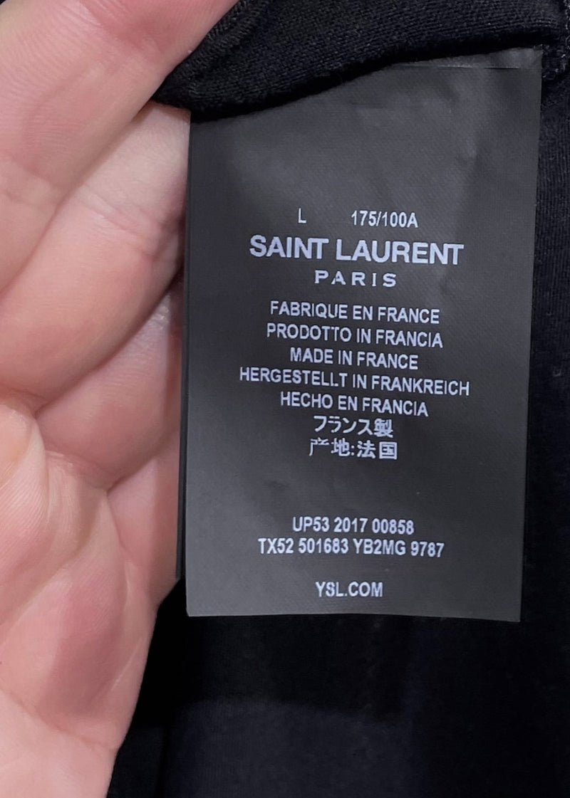 Saint Laurent Black "Time After Time" Sleeveless T-shirt