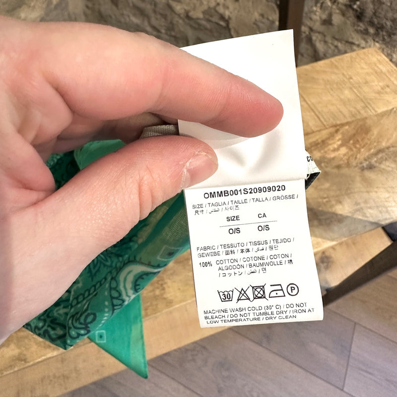 Écharpe bandana à imprimé flèche vert menthe Off-White