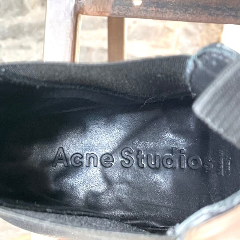 Bottes en cuir noires Acne Studios