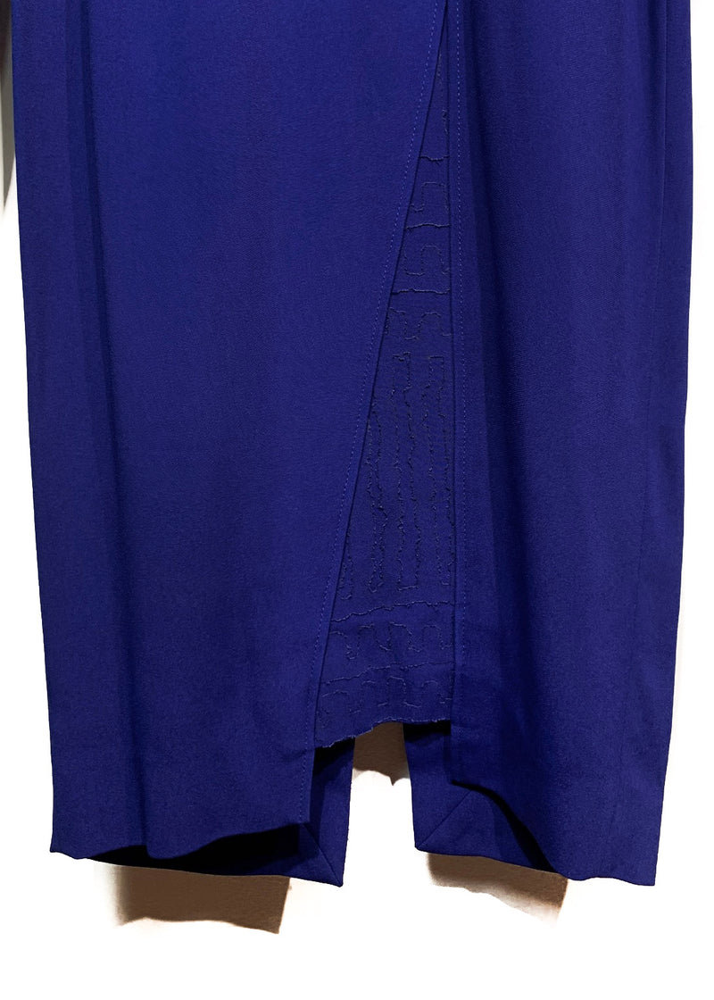 Robe mi-longue Roland Mouret bleu cobalt
