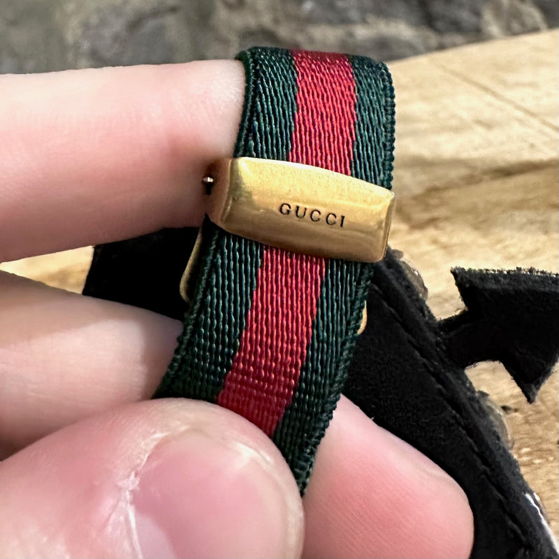 Bracelet Gucci Web élastique en forme de cœur orné de cristaux