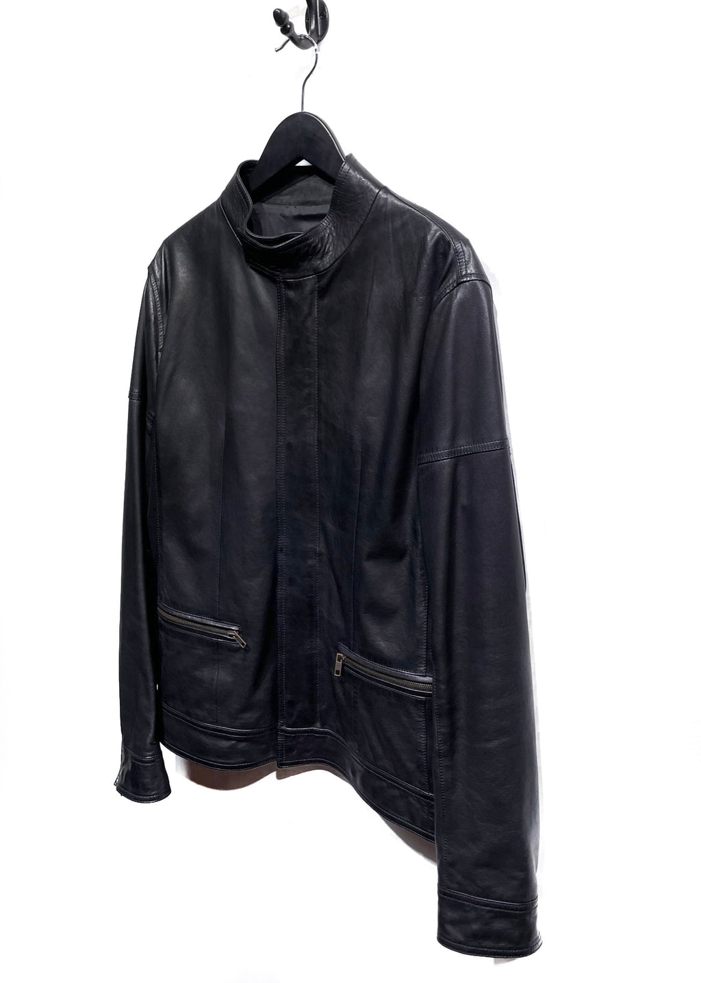 Givenchy Black Denim Insert Leather Jacket