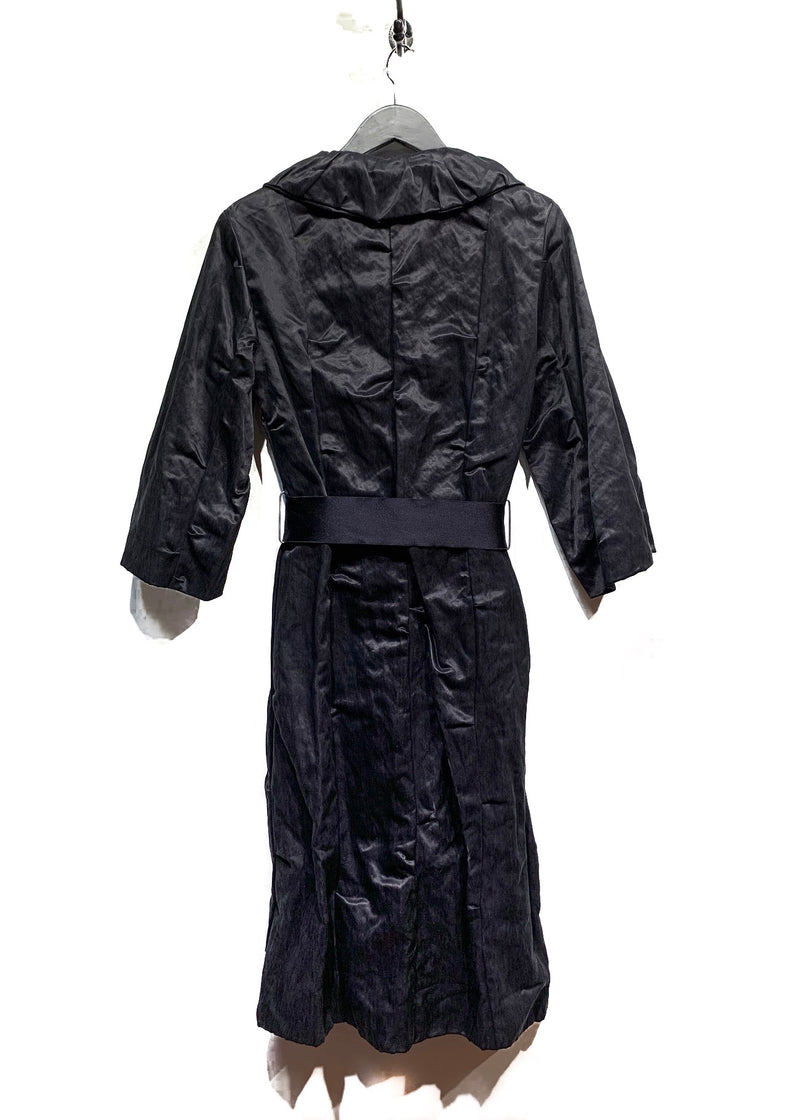 Manteau long noir épais Lanvin 2006