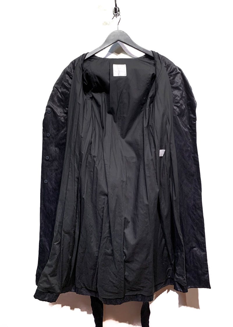 Manteau long noir épais Lanvin 2006
