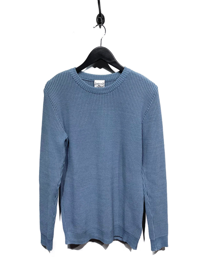 Pull en tricot de coton bleu clair S.N.S. Herning