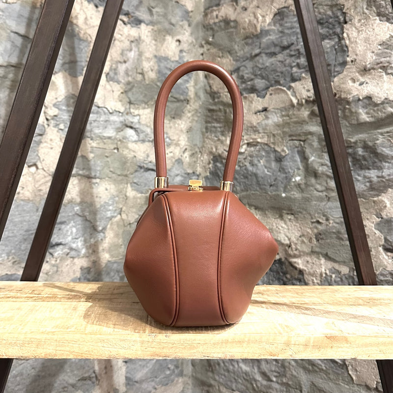 Gabriela Hearst Brown Cognac Leather Nina Handle Bag