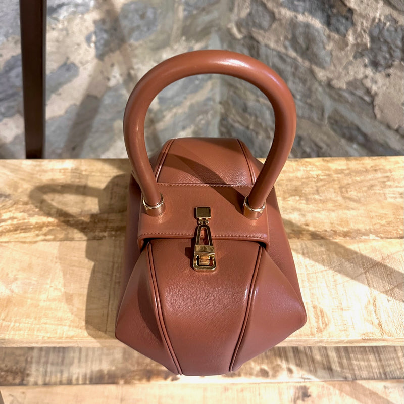 Gabriela Hearst Brown Cognac Leather Nina Handle Bag