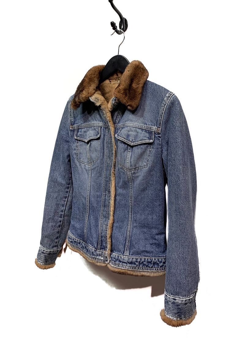 Dolce & Gabbana Jeans Reversible Orylag Fur Jacket
