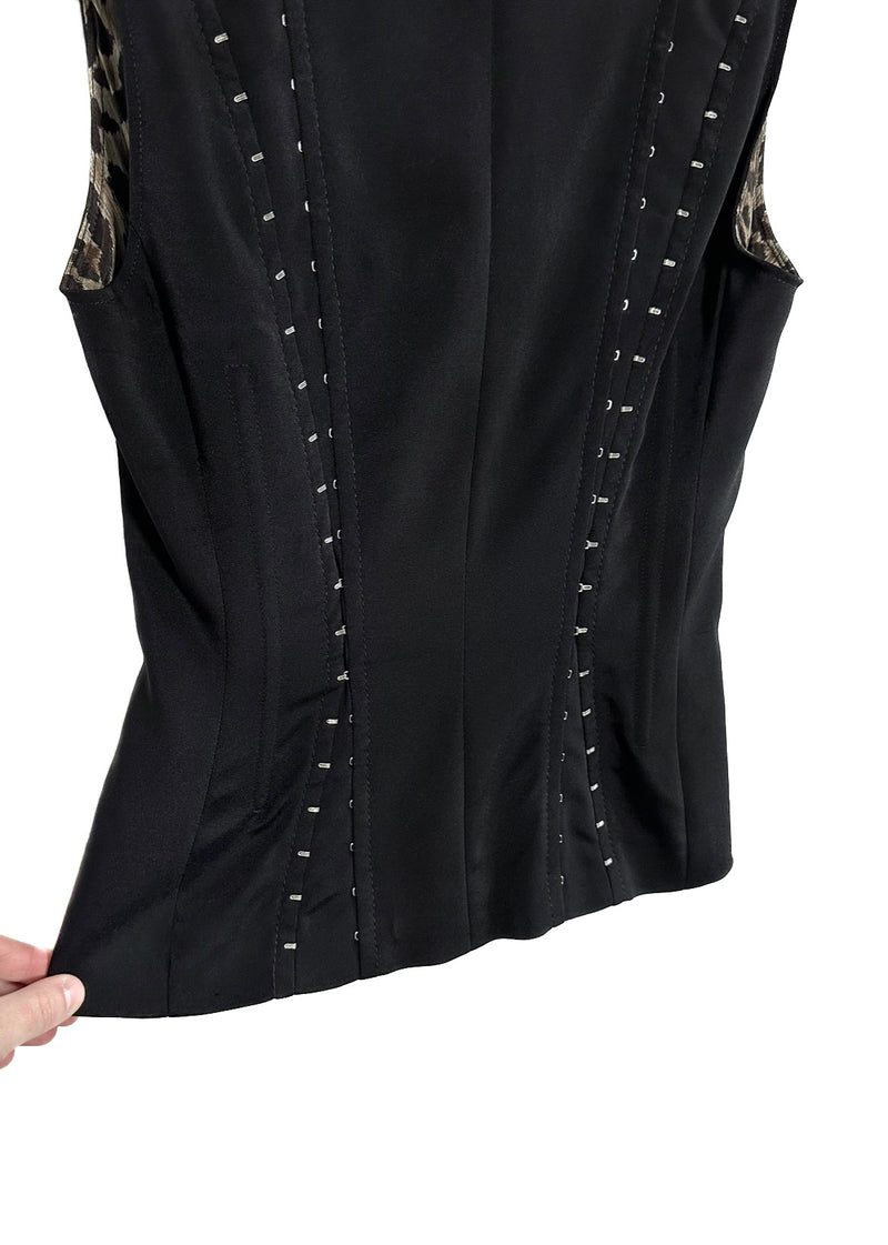 Veste noire  boutonnée Dolce & Gabbana avec détail d'attaches
