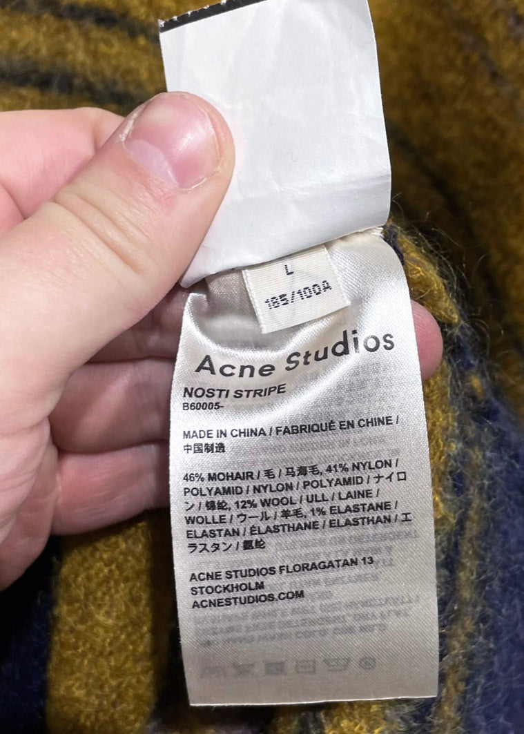 Acne Studios Nosti Stripe Multicolour Mohair Sweater