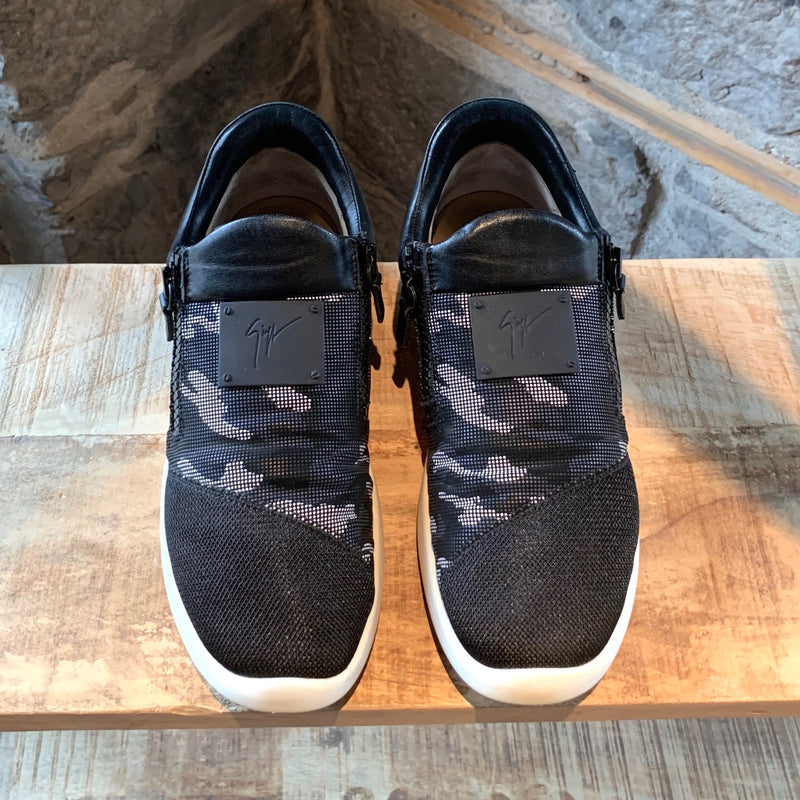 Giuseppe Zanotti Black Camo Runner Sneakers