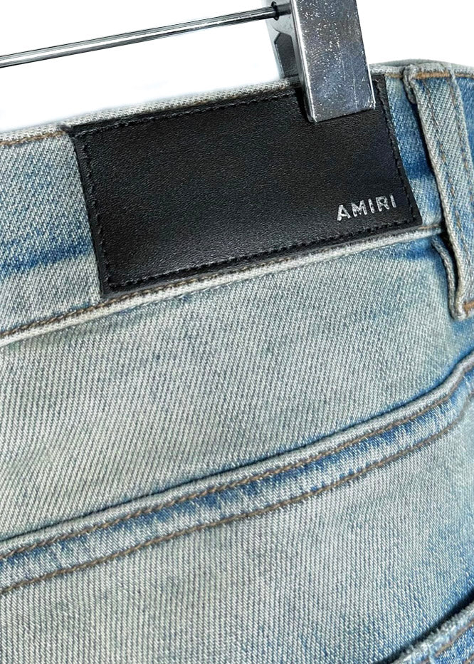 Amiri MX1 Washed Out Blue Camouflage Jeans