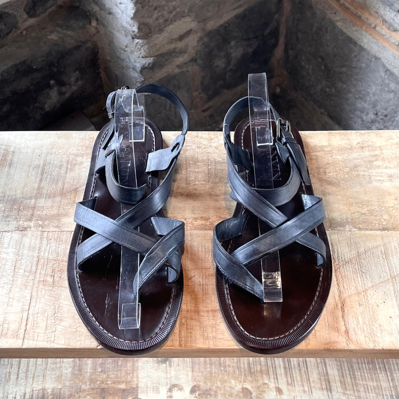 Lanvin Anthracite Strap Sandals