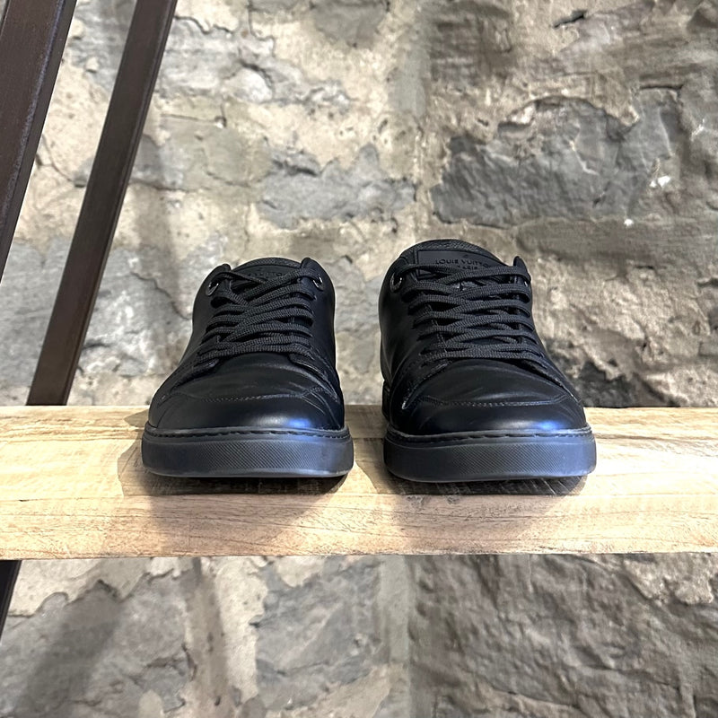 Louis Vuitton Black Leather Damier Line Up Low-top Sneakers