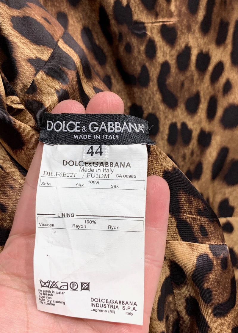 Robe noire Dolce & Gabbana en soie chantoum