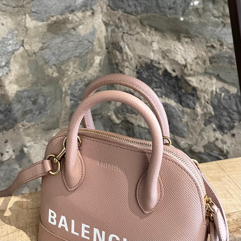 Balenciaga Dusty Pink Leather XXS Ville Handbag