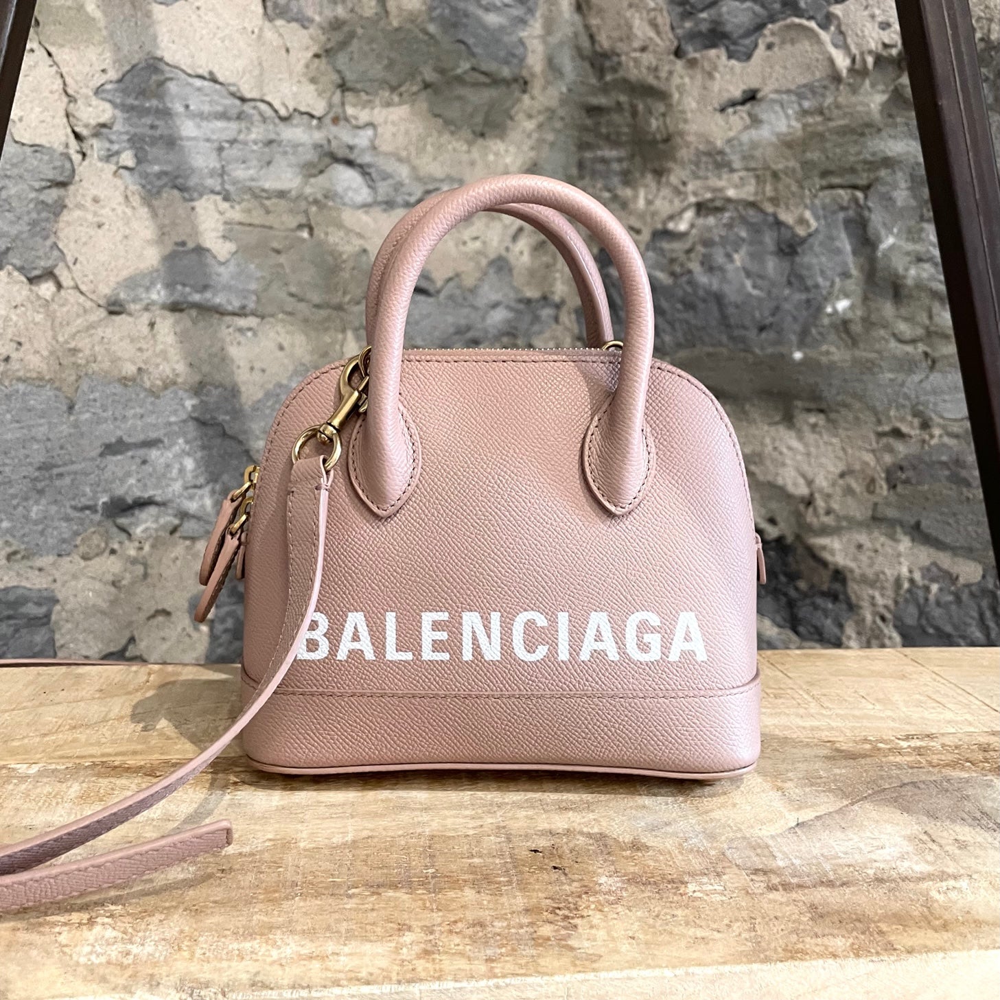 Balenciaga Ville Top Handle XXS White/Pink in Calfskin with Silver-tone - US