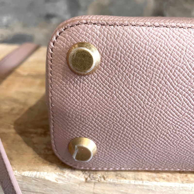 Balenciaga Dusty Pink Leather XXS Ville Handbag