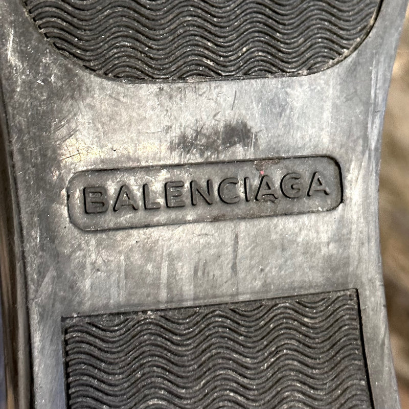 Balenciaga Blue Cracked Leather Arena High-top Sneakers