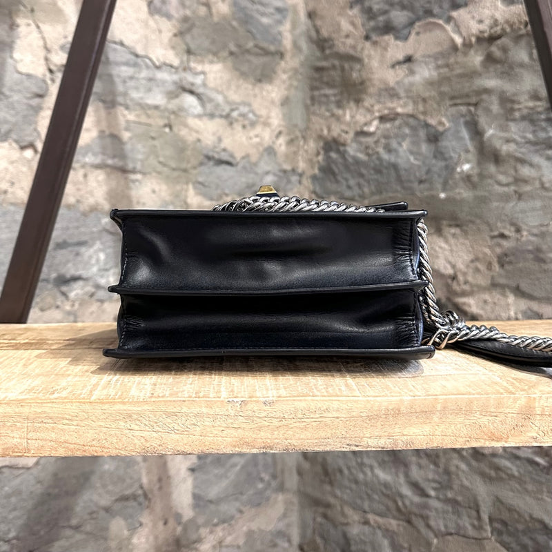 Fendi Black Calfskin Mini Kan I Shoulder Bag